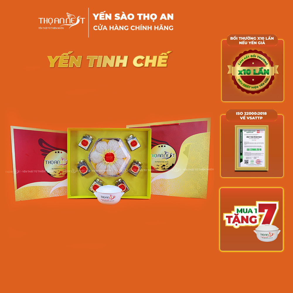 Tổ yến sào tinh chế sạch lông, không độn tạp chất THỌ AN NEST set 100gr