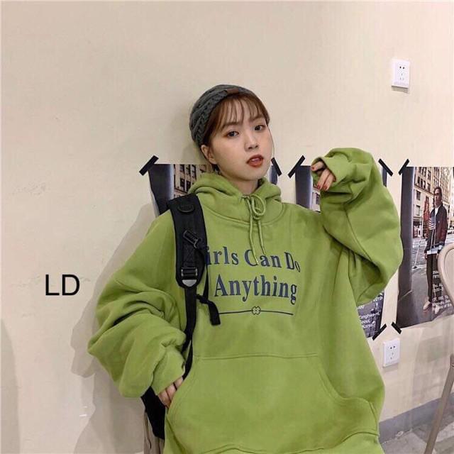 Áo hoodie Can Do chữ ngực LDU1019