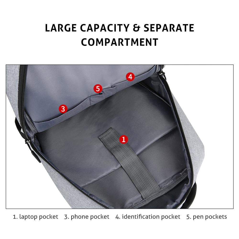 Bền Công Suất Lớn Du Lịch Ba Lô Laptop Có Cổng Sạc USB Kinh Doanh Riêng Biệt Ba Lô Phù Hợp Với 15/17 Inch Túi Máy Tính