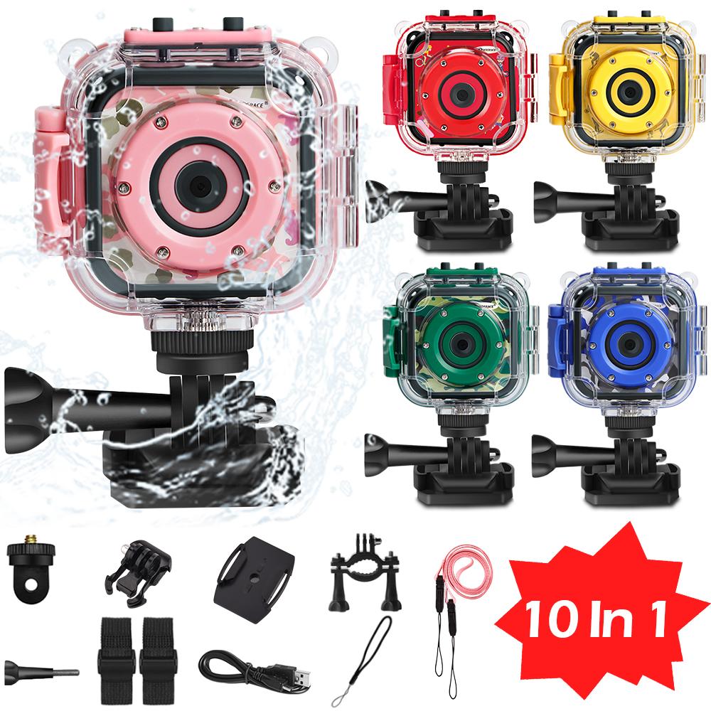 Camera đồ chơi trẻ em Máy ảnh đồ chơi không thấm nước cho xe đạp trẻ em hành động video ảnh chụp ảnh 4K máy ảnh dưới nước Go Hero Pro Camera Đồ chơi trẻ em