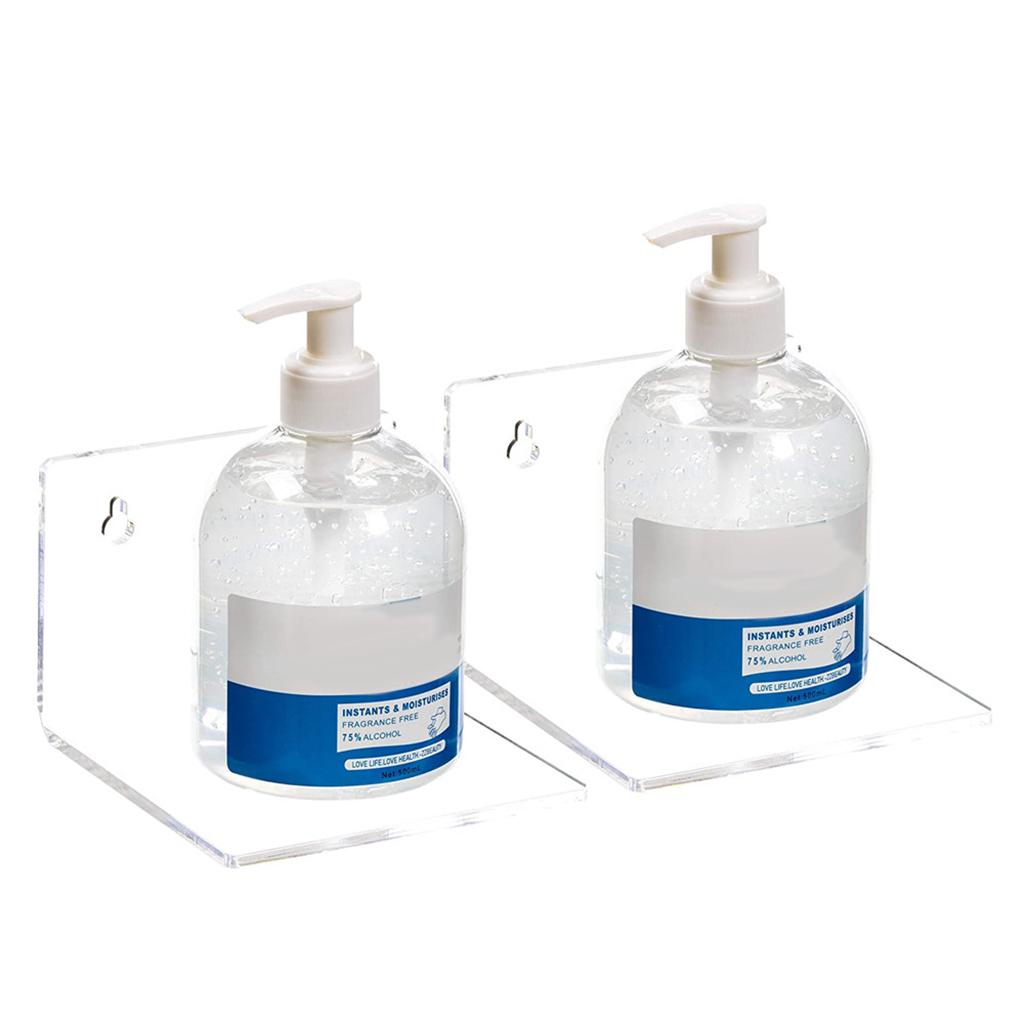 2x2x Small Bathroom 10cm Clear Acrylic Floating Wall Shelf Display Organizer