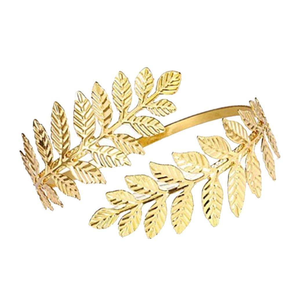 Swirl Leaf Shape Upper Arm Cuff Armlet Armband Bangle Bracelet