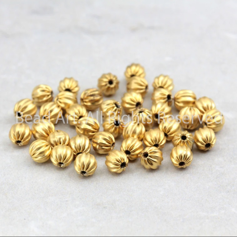 3MM Charm Bi Mạ Vàng Tròn Xoắn, Phối Vòng Tay Phong Thuỷ, Chuỗi Hạt, Trang Sức - Bead Art