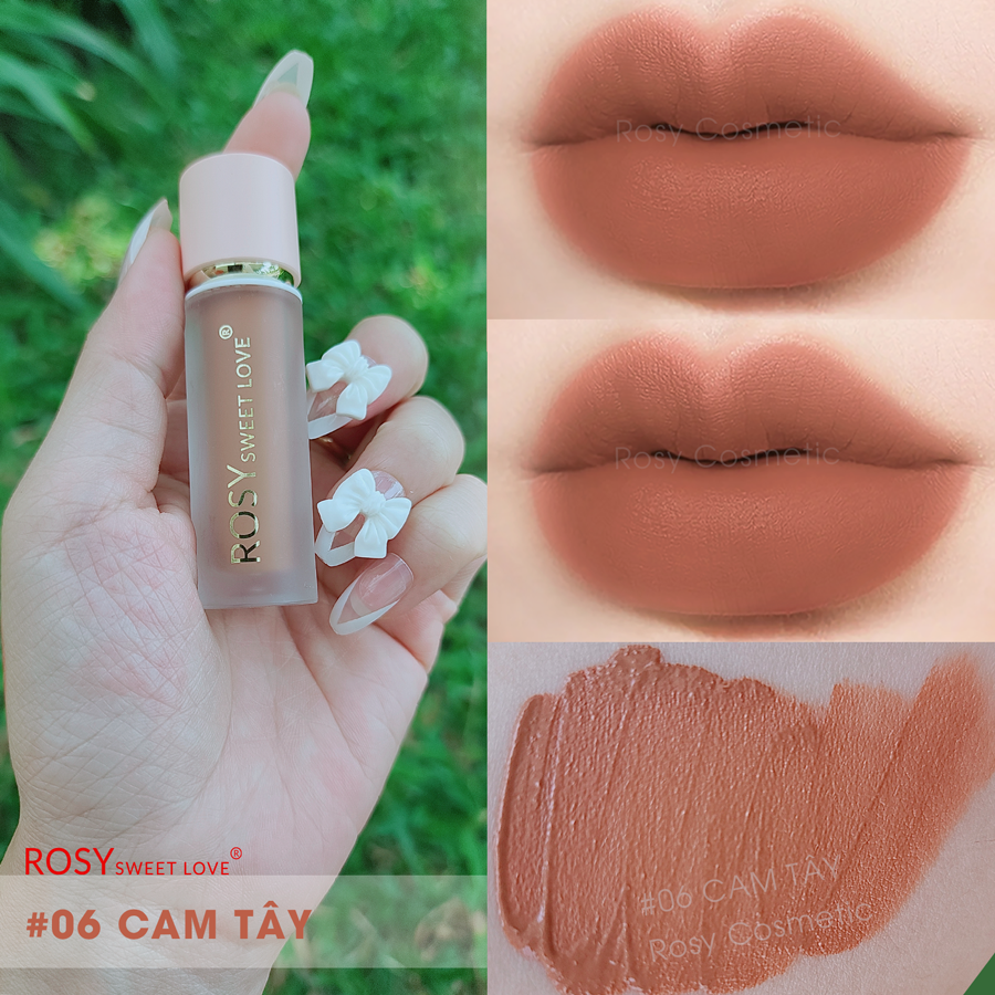 Son kem ROSY LUXURY VELVET LIPS set 2 cây son + 1 hũ dưỡng môi