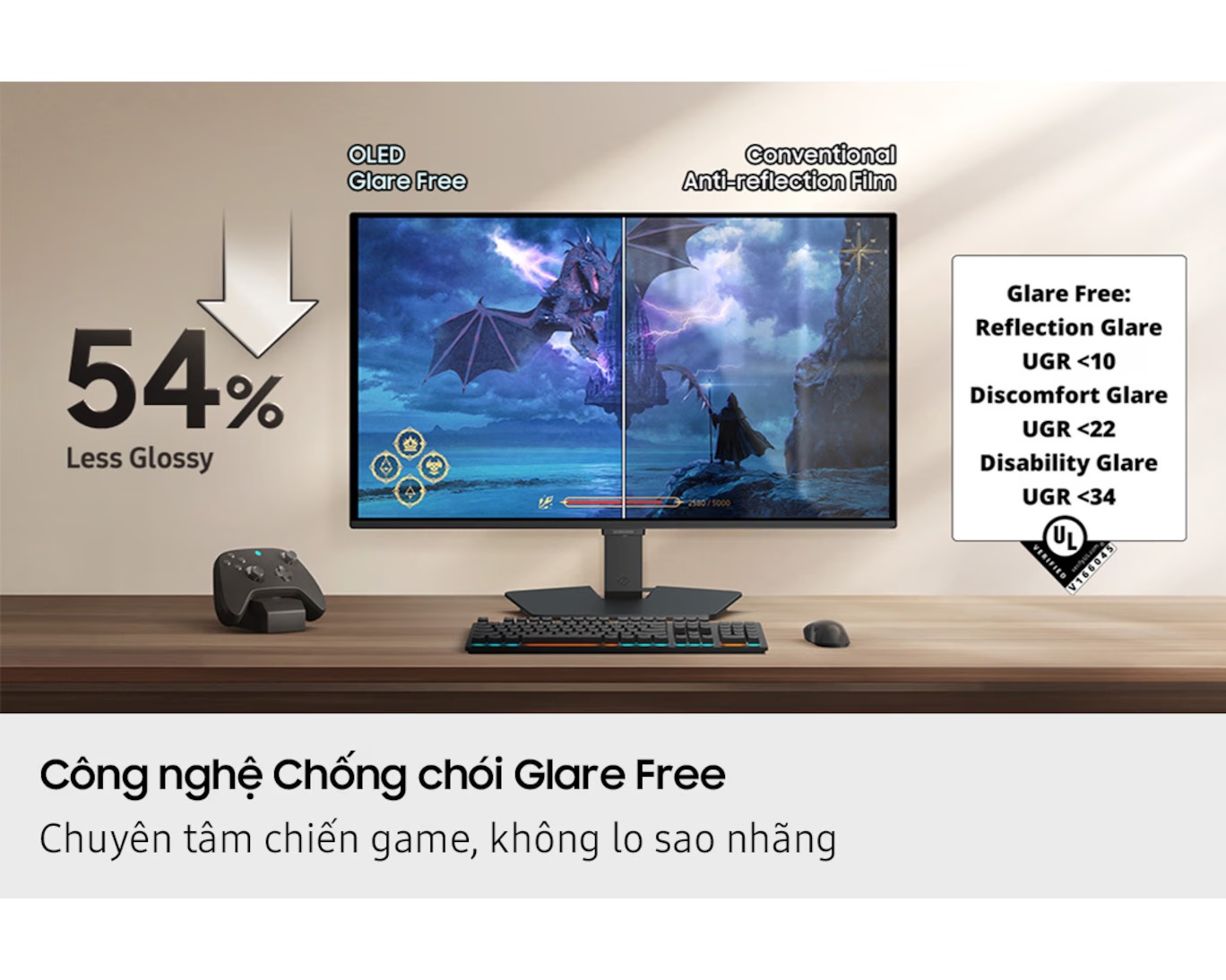 Màn Hình Gaming Samsung Odyssey OLED G5 G50SF LS27FG502SEXXV (27 Inch, OLED, QHD, 0.03ms) - Hàng chính hãng