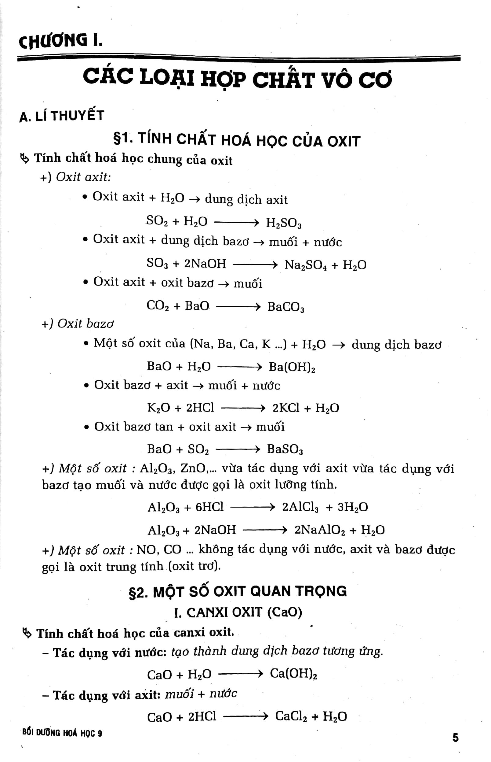 Bồi Dưỡng Hóa Học 9