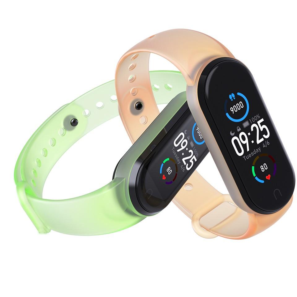 Dây đeo silicone chống nước cho vòng đeo tay thông minh Xiaomi Mi band 3 4 5 6 miband 6 5 4 3