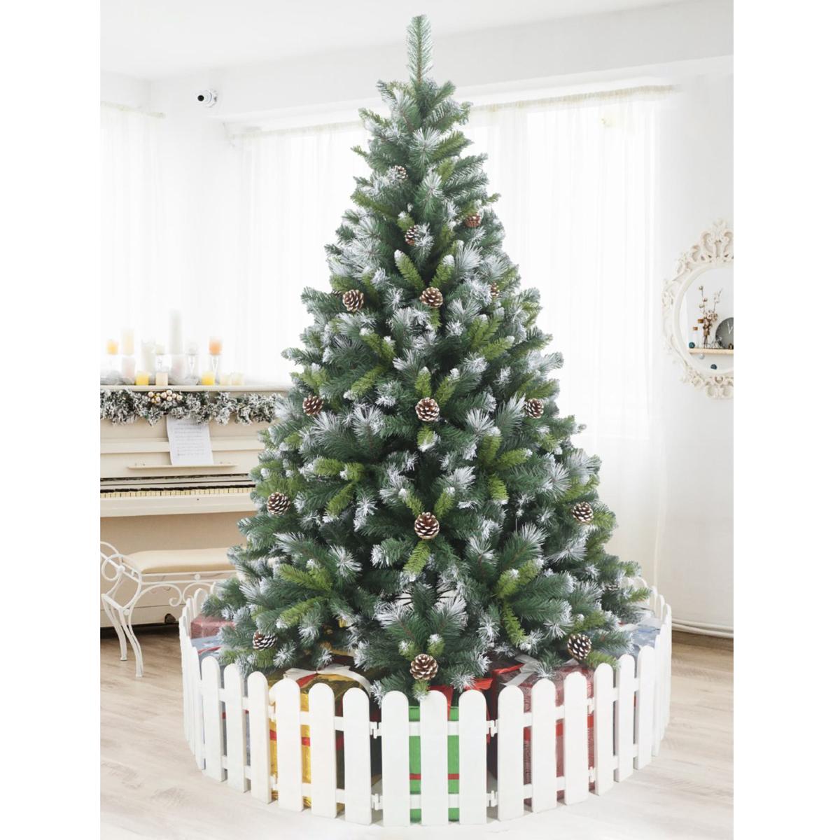 Cây Thông Noel 3 Loại Lá Phun Sơn Gắn Trái Thông 180 cm - Cây Treo - Chaang Chiia LP-TPFF-6