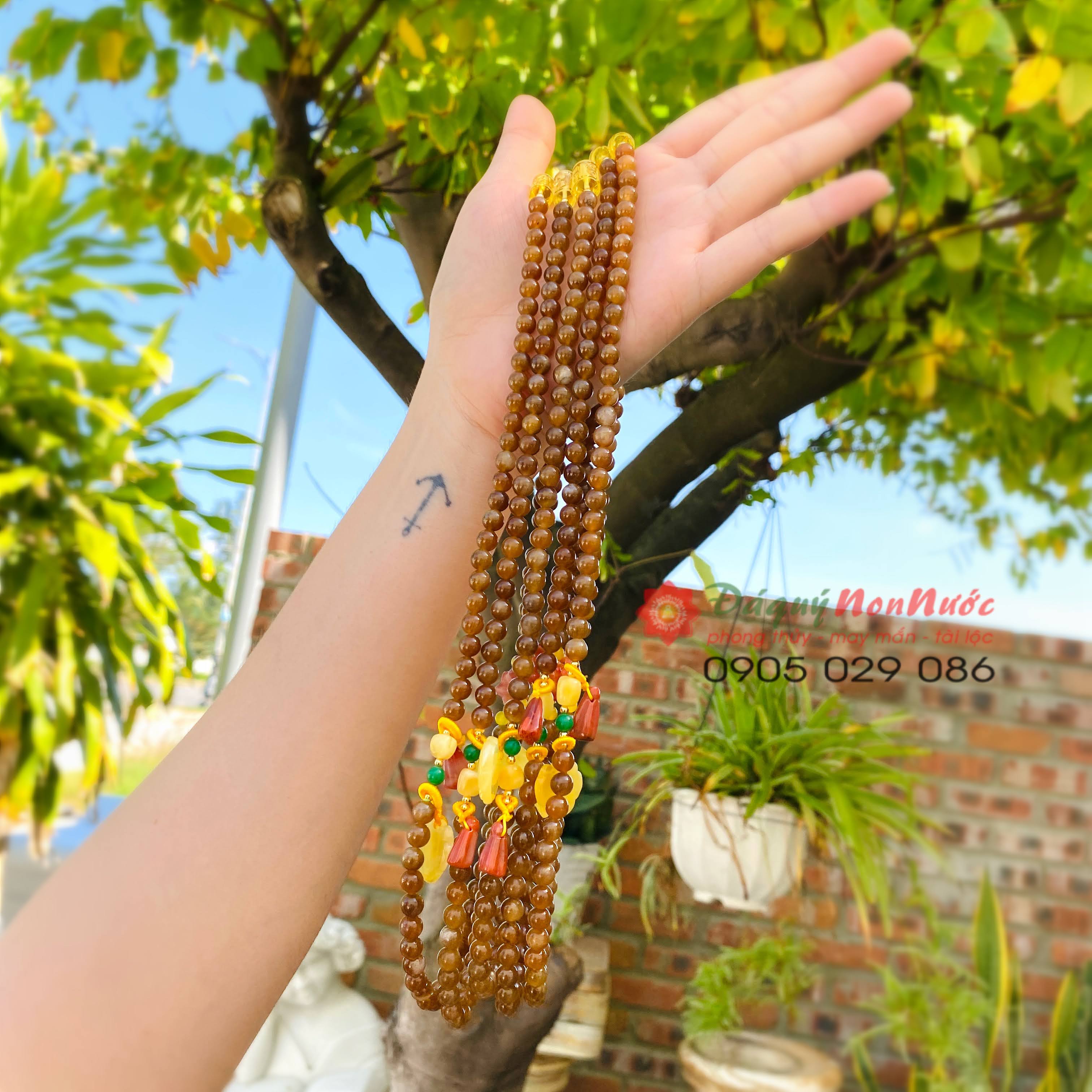 Vòng tay Như Ý Ngọc Hòa Điền Nâu.
