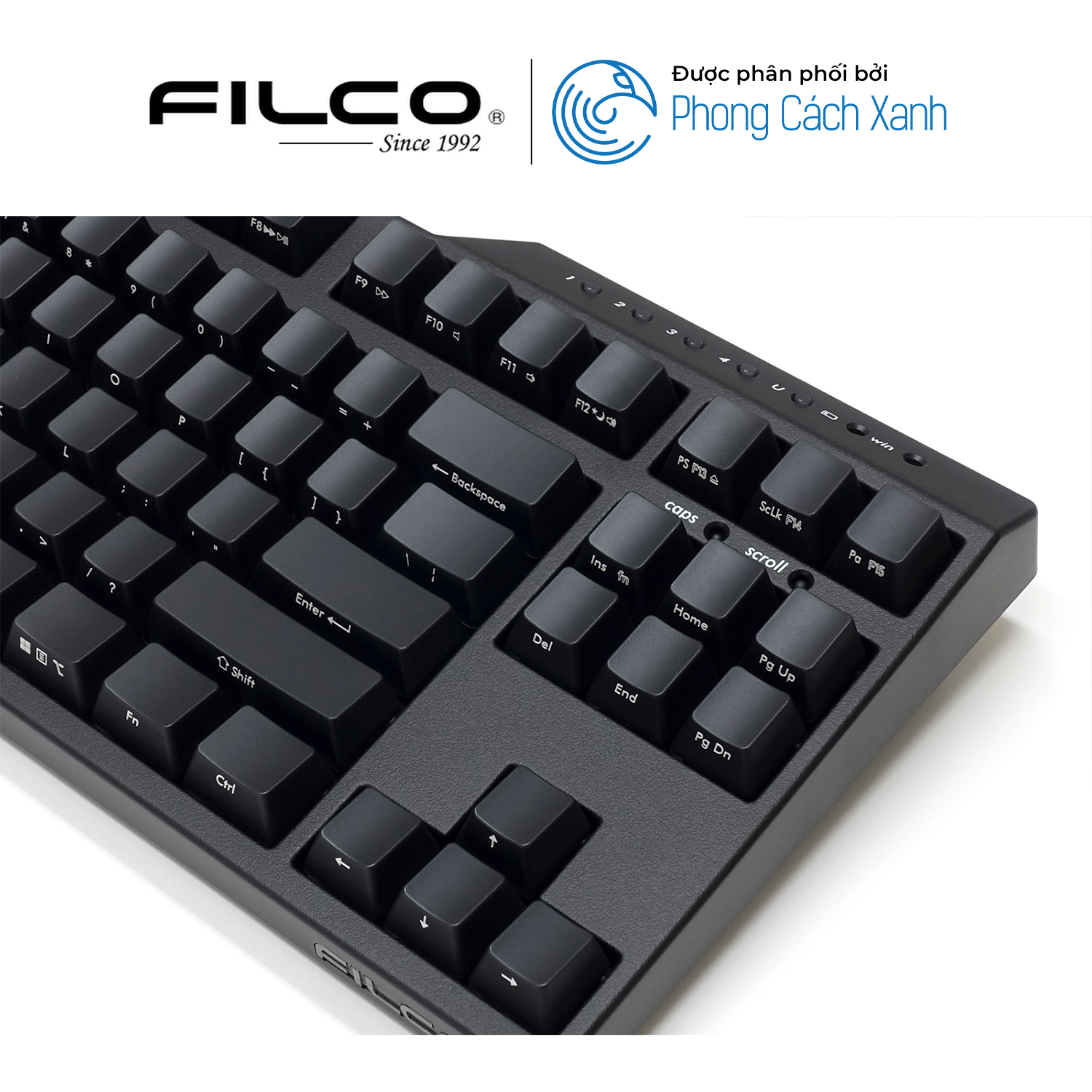 Bàn phím cơ Filco Majestouch Convertible 3 Ninja - Tenkeyless - Hàng chính hãng