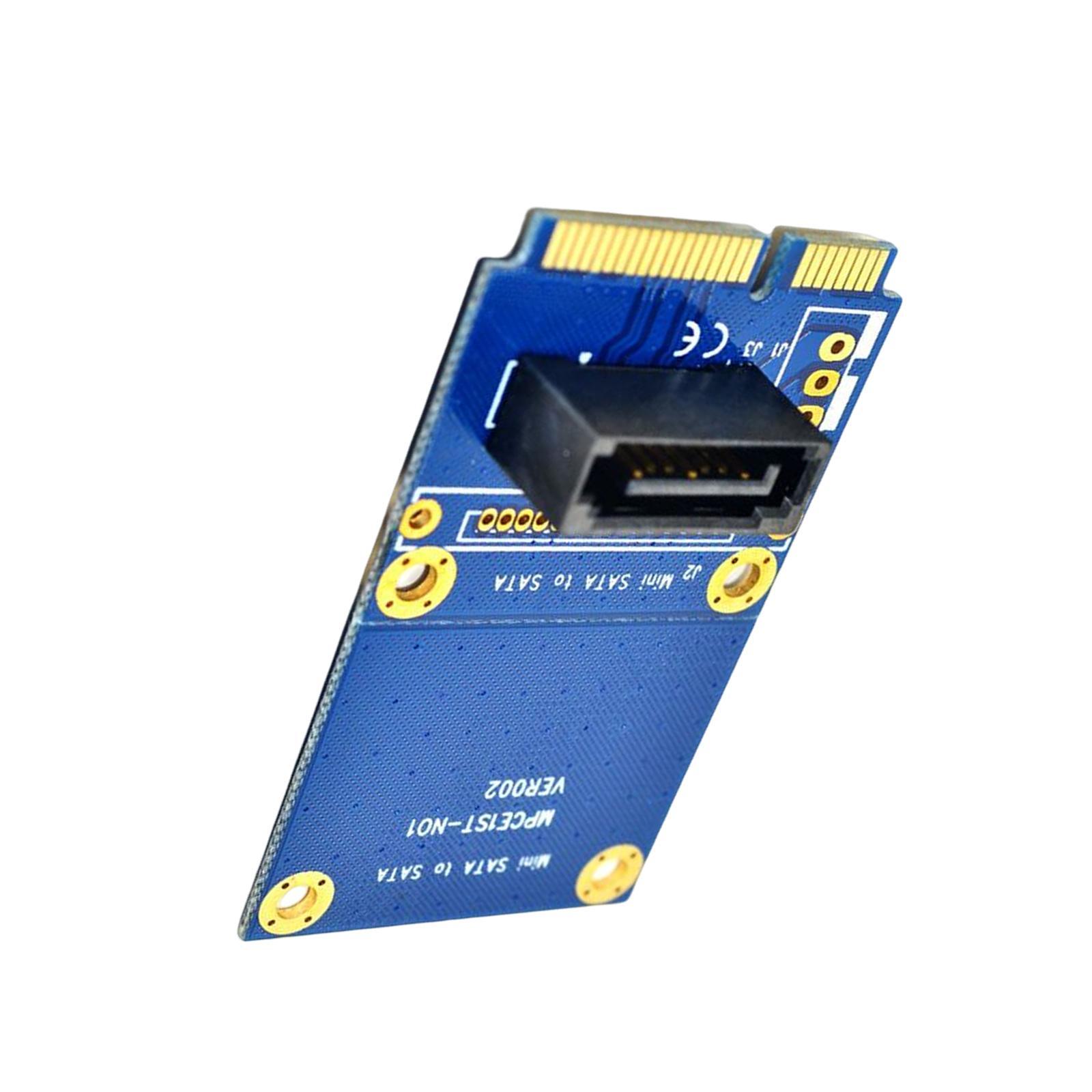 MSATA to SATA Adapter Card ,Motherboard Module Conversion .Vertical Connector Mini SATA to 7Pin SATA Riser Card