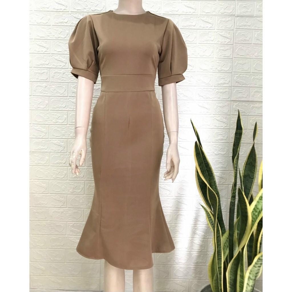 Đầm Ôm Đuôi Cá Tay Phồng