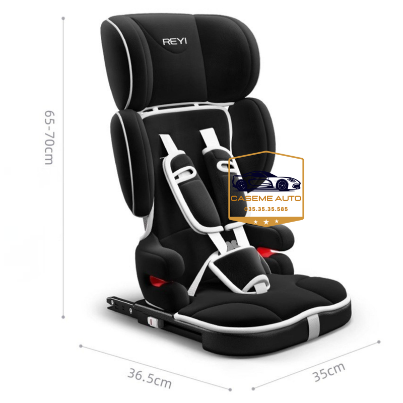 Ghế Ngồi Ô Tô Trẻ Em Reyi Isofix Cao Cấp Dùng Cho Bé Từ 9 Tháng Đến 12 Tuổi An Toàn Chắc Chắn Nhẹ 4kg - Hàng Nhập Khẩu