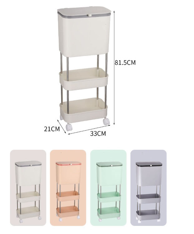 Thùng Rác Phân Loại 3 Tầng Bánh xe Garbage Can