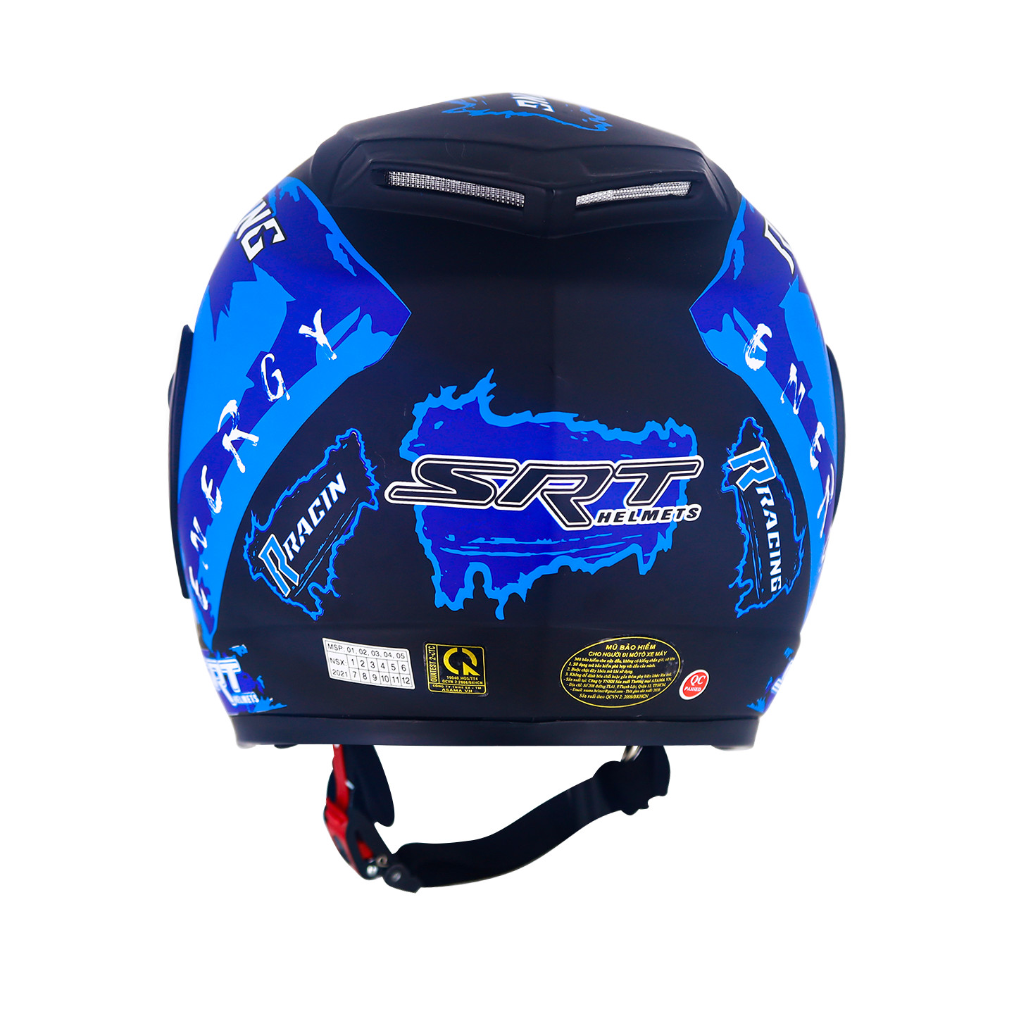 Mũ Bảo Hiểm 3/4 Đầu SRT Tem Racing Kính Phủ Màu Xanh Dương - Mũ Bảo Hiểm Thể Thao Cao Cấp