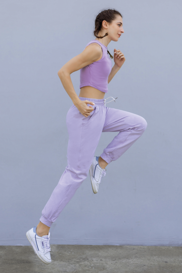 Set Thể Thao Delia Tanktop (Phiên bản Tím Pastel) & Aboli Jogger (Phiên bản Tím Pastel).