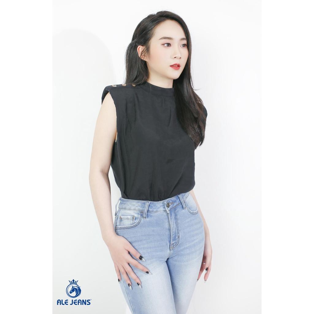 Quần Jeans Nữ ống Loe WFLA002M ALE JEANS -Màu trung cắt lai