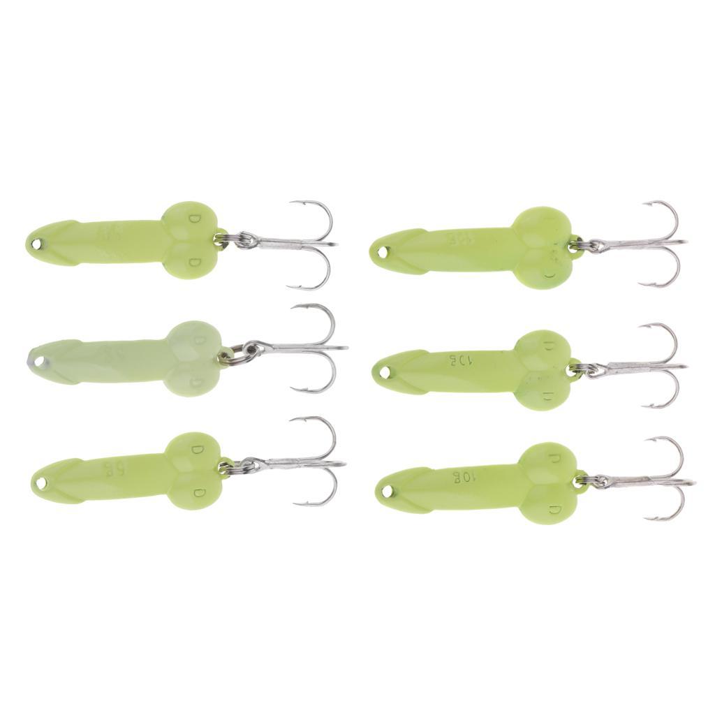 6Pcs Life-like Artificial Simulation Metal Sequins Metal Sequins Fishing Hooks