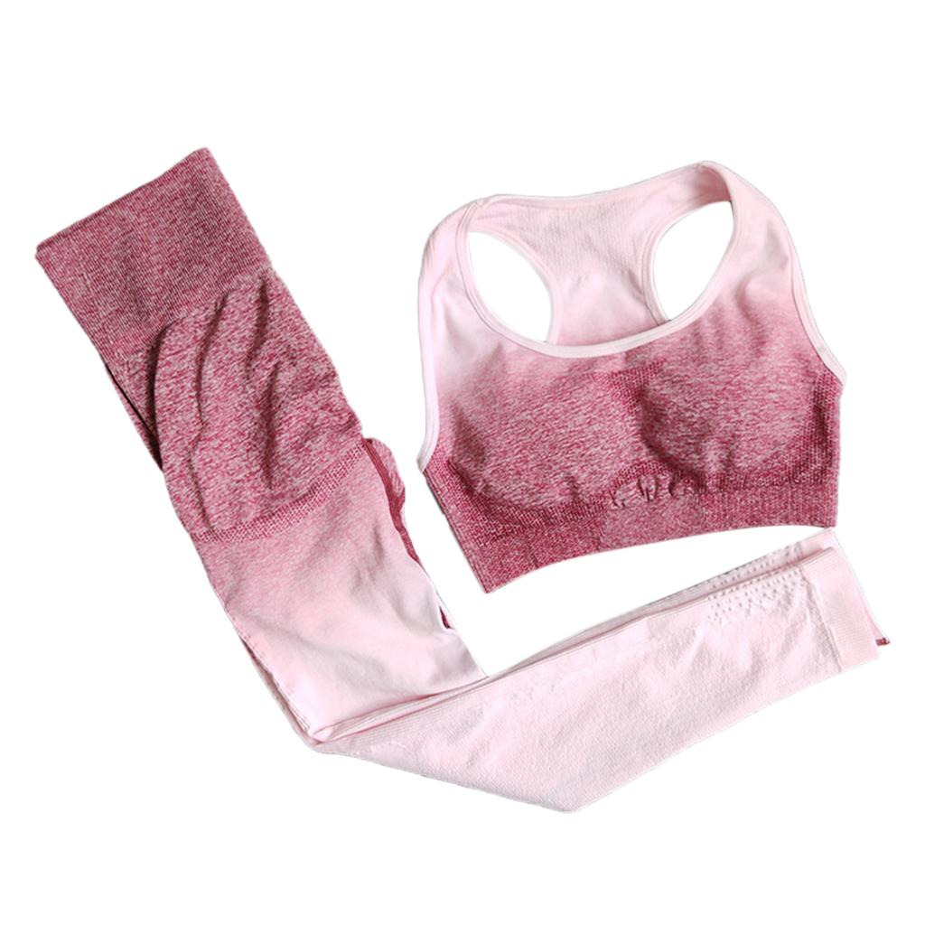 Women 2 Pieces Tracksuit Sports Bra Legging Pants Yoga Set Outfit