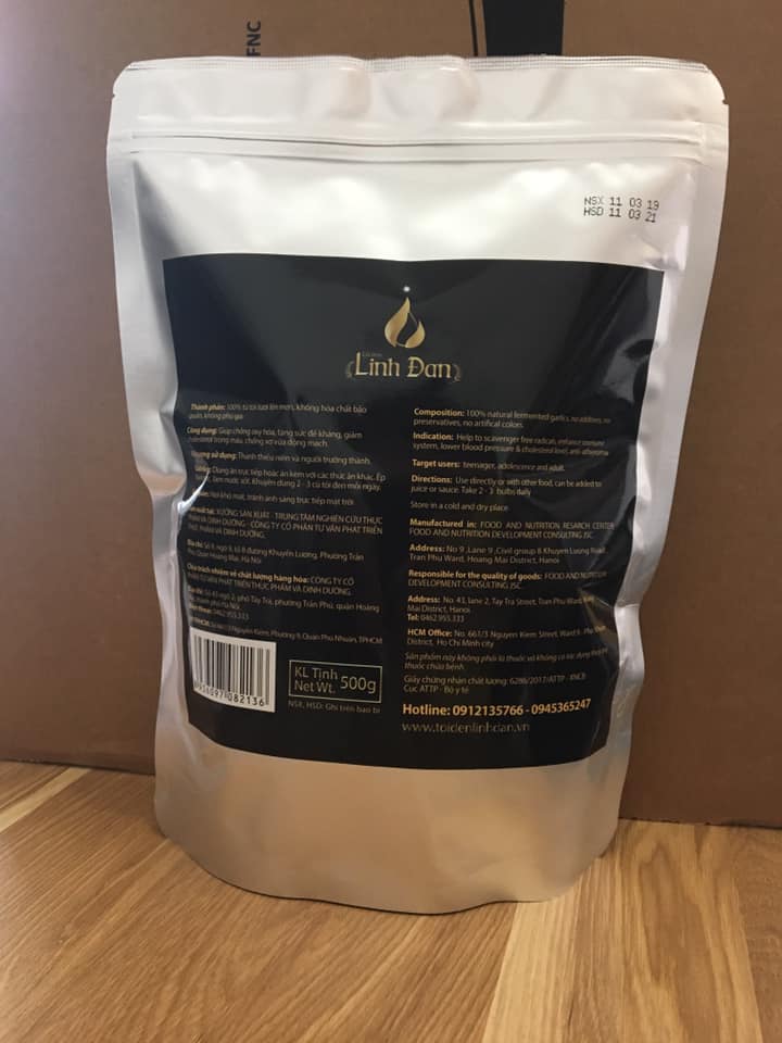 Tỏi đen cô đơn Linh Đan 500g