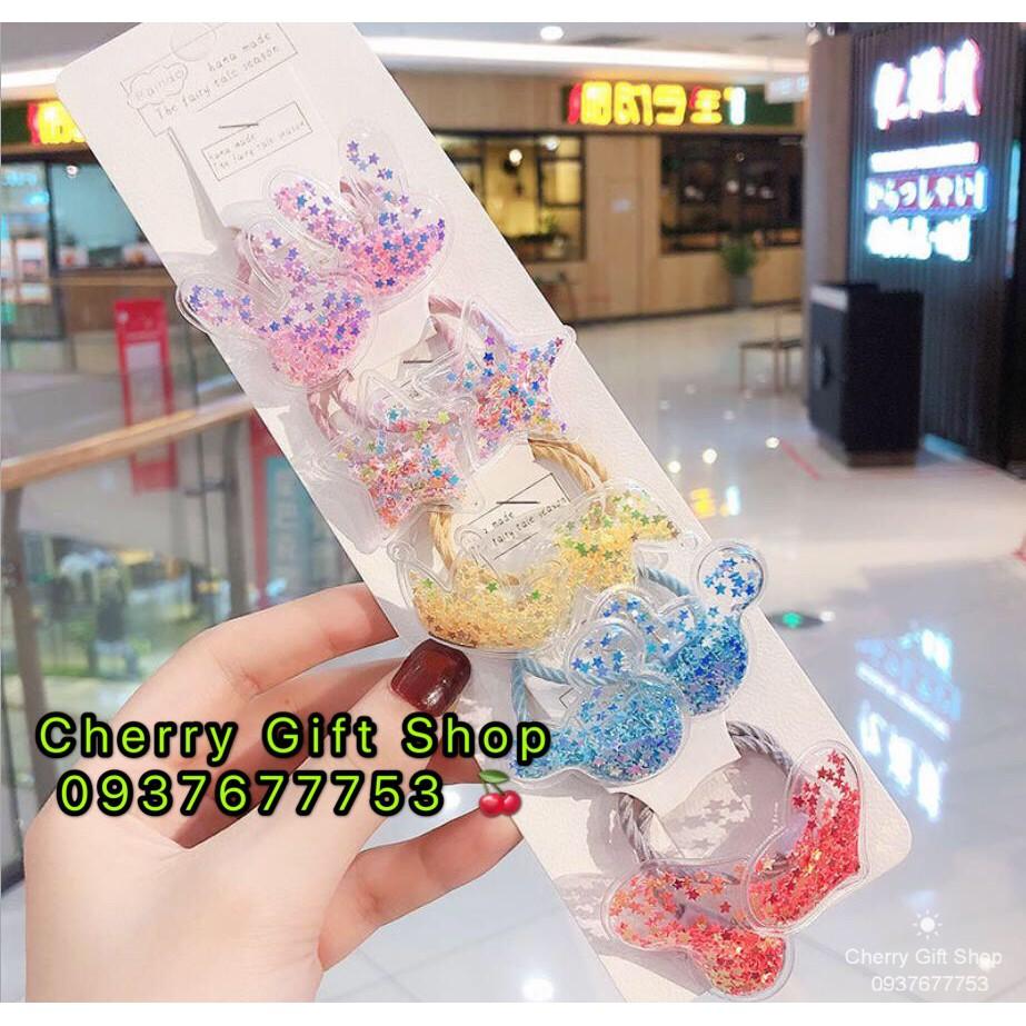 SET 10 Cột Tóc Đủ Hình Nhiều Màu Siêu Dễ Thương Giá Sỉ