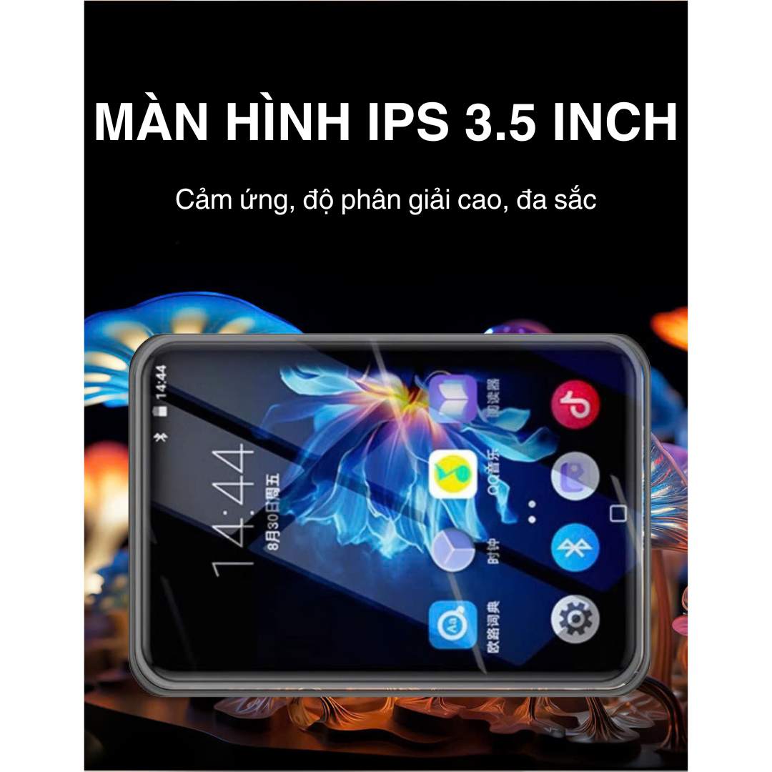 Máy nghe nhạc Ruizu D60: Màn hình LCD 3.5 inch, vỏ kim loại sang trọng, hỗ trợ MP3, FLAC, pin 1000mAh dùng đến 10 giờ, khe thẻ nhớ 128GB, radio FM, ghi âm ,cổng Type-C USB tiện lợi, Equalizer tùy chỉnh âm thanh - Hàng nhập khẩu