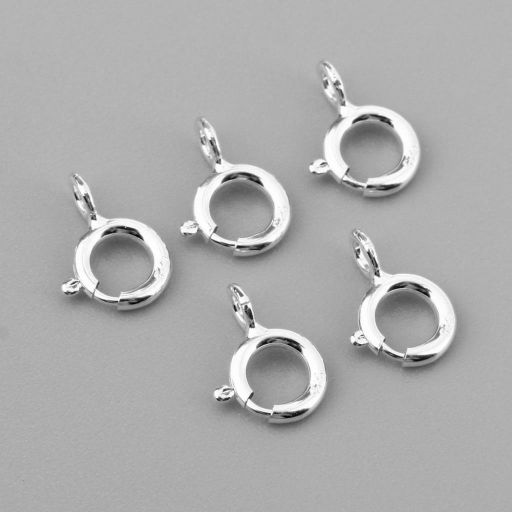 5pcs Spring Rings Clasps Jewelry Making Connectors Clasps 5mm