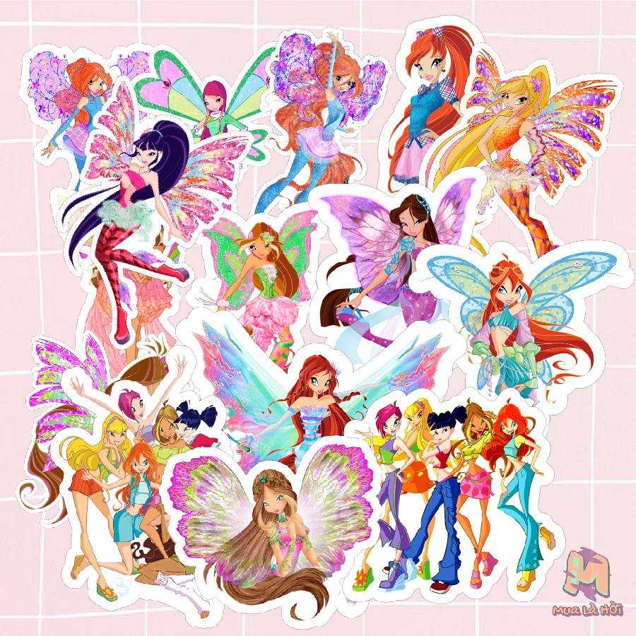 Miếng dán Stickers chủ đề Winx - Công chúa phép thuật