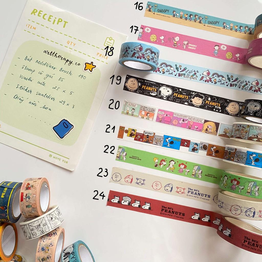 Set washi snoopy x friends đáng yêu (1