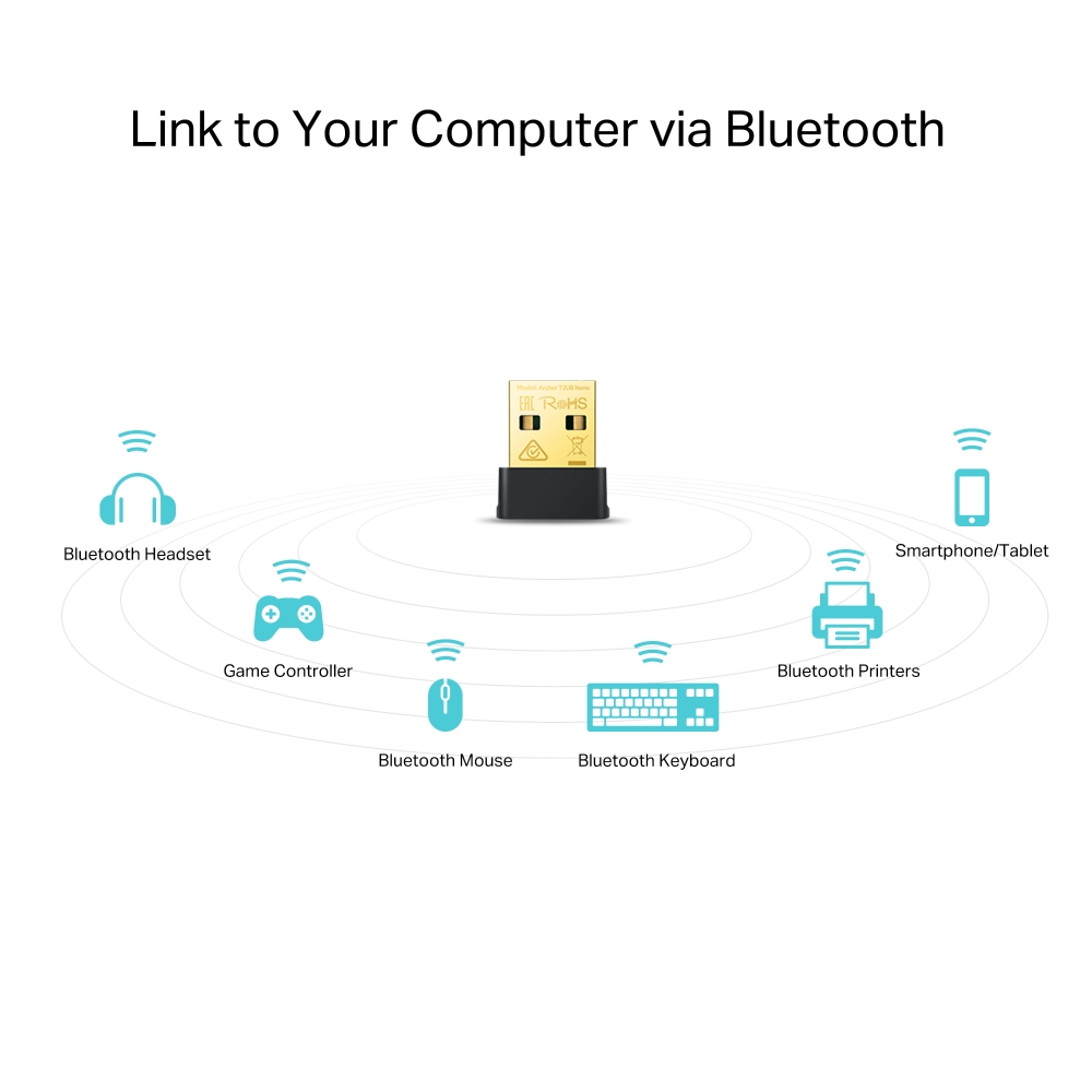 Bộ Chuyển Đổi USB Wifi Bluetooth TP-Link Archer T2UB Nano Chuẩn AC 600Mbps - Hàng Chính Hãng