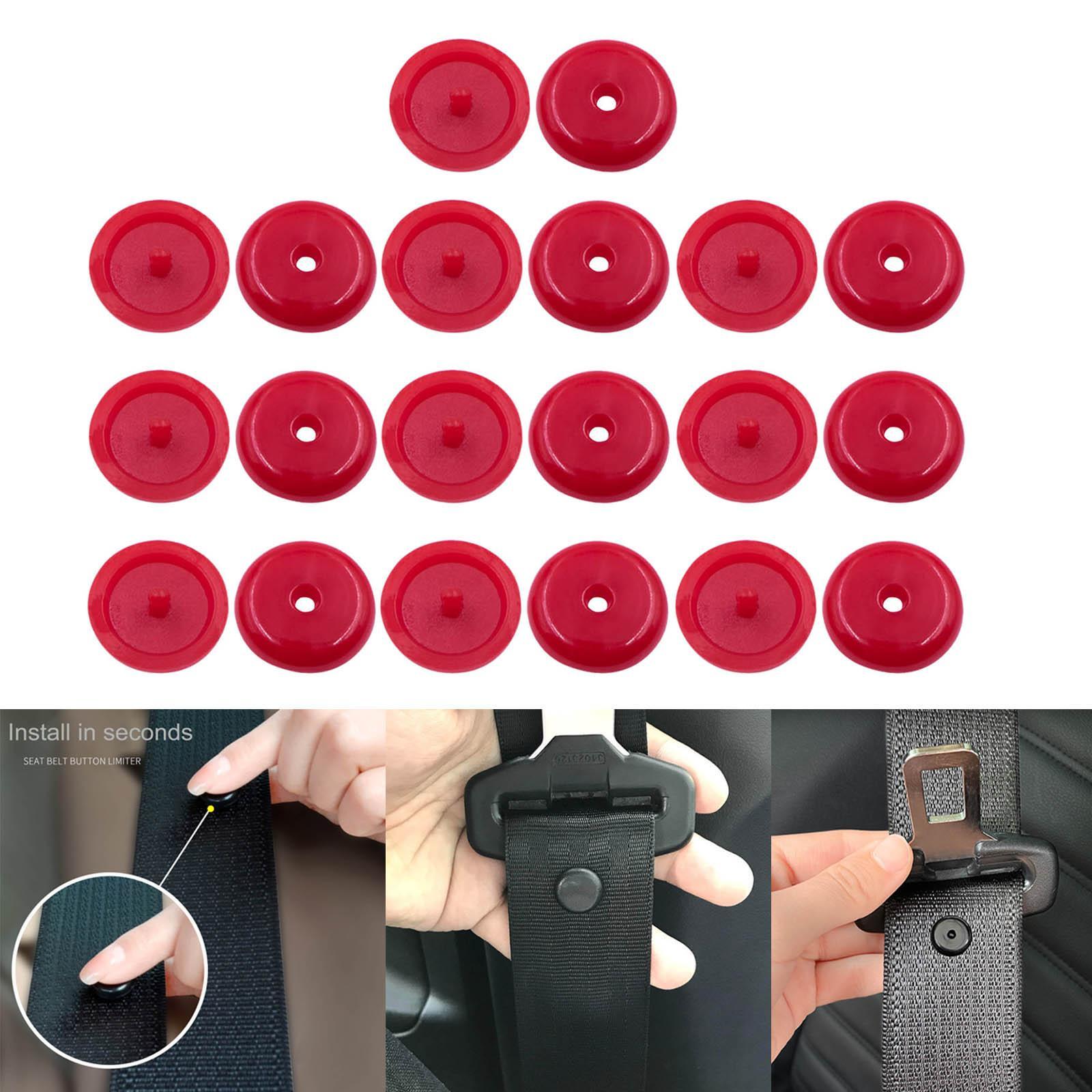 Seat Belt Stop Buttons Prevent Seat Belt Buckle from Sliding Down Belt