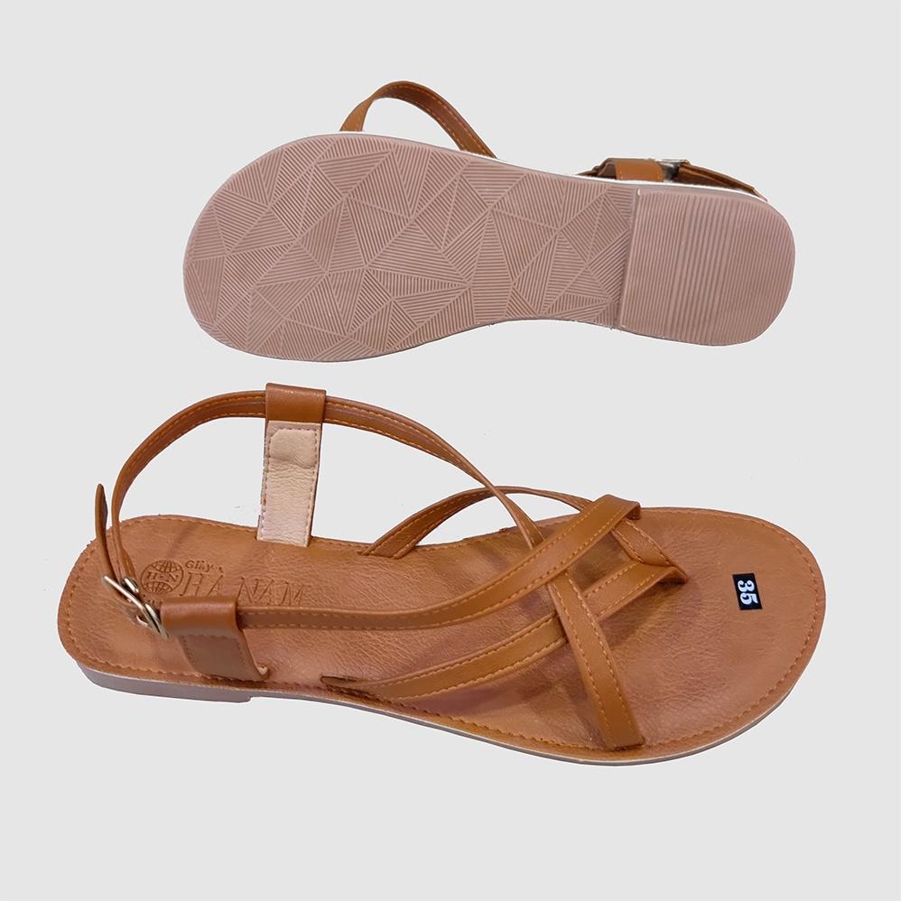 Giày Sandal Nữ Đết Bệt HÀ NAM Quai Dây Mảnh Thời Trang Da Bò cao cấp  DNU2074c