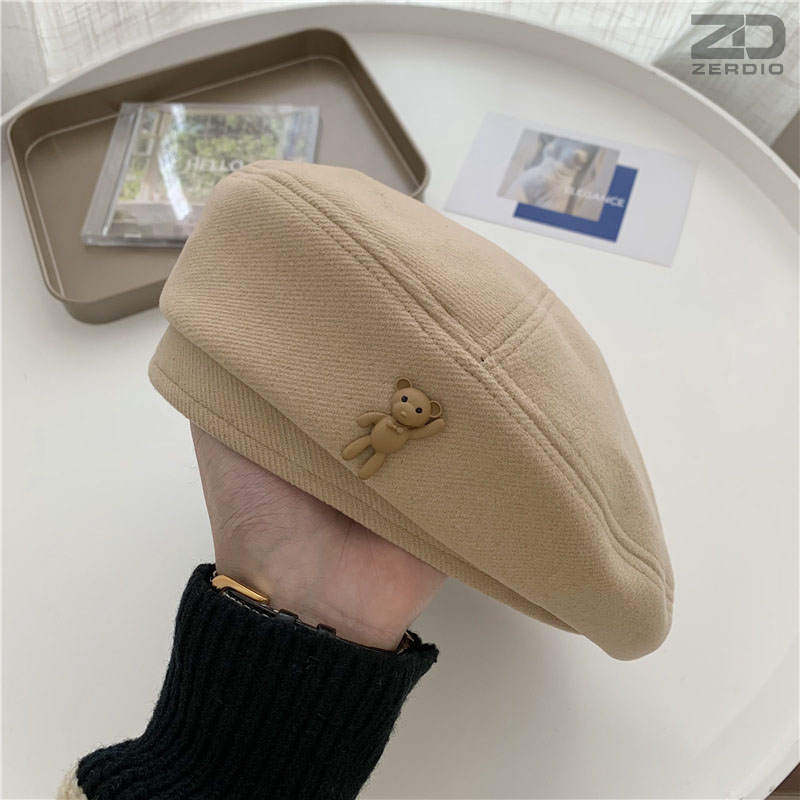 Mũ Nồi Beret Nữ, Nón Bê Rê Phong Cách Hàn Quốc MNN018