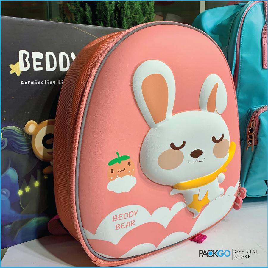 Balo Beddybear cho Bé từ 02 tuổi Thương hiệu Beddy bear Hình Thỏ Học Mầm non Mẫu giáo Thiết kế kèm dây chống thất lạc Bé