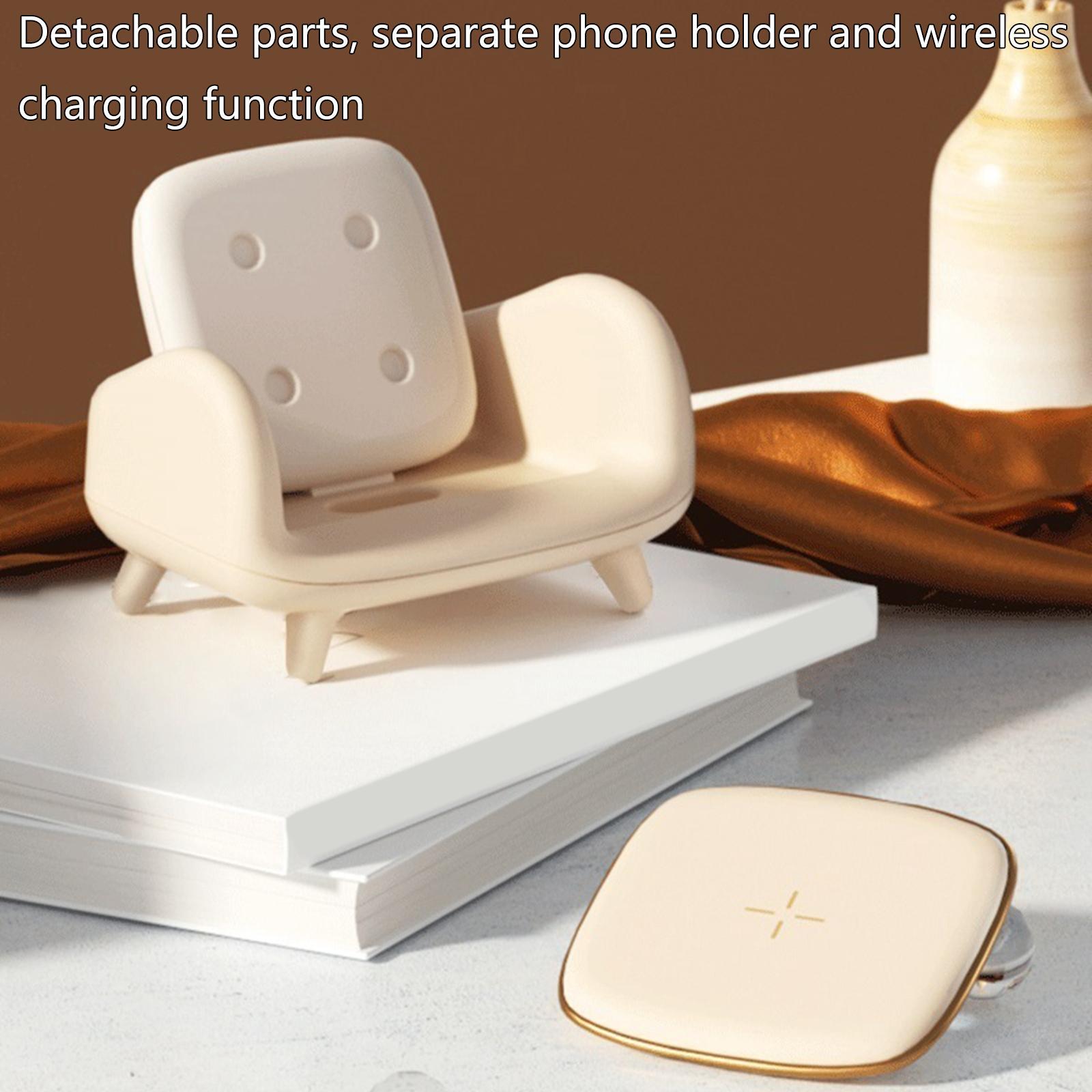 10W Wireless Charger Pad Night Lamp Light wood color