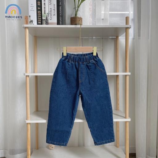 Quần dài jean bé trai Magickids form rộng túi lệch chất bò mềm co giãn Quần áo trẻ em đi học đi chơi QĐ22019