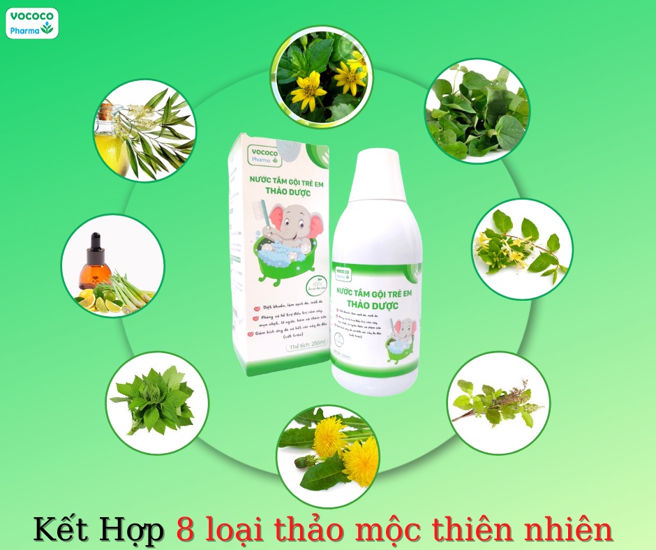 NƯỚC TẮM THẢO DƯỢC CHO BÉ VOCOCO