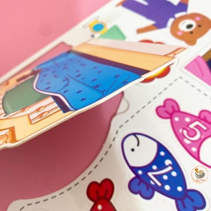 Học Liệu Montessori Bóc Dán 17 Chủ Đề Đồ Chơi Giáo Dục Sớm Cho Bé Tái Sử Dụng Nhiều Lần
