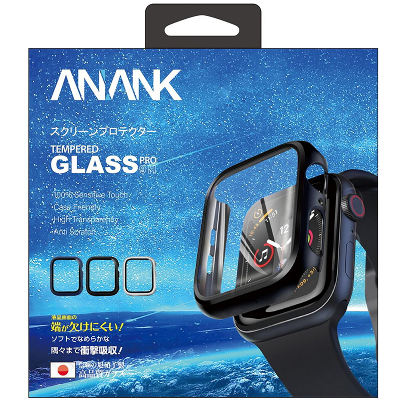 Miếng Dán Cường Lực Có Viền cho Apple Watch ANANK Full Glass with PC frame - Hàng Chính Hãng