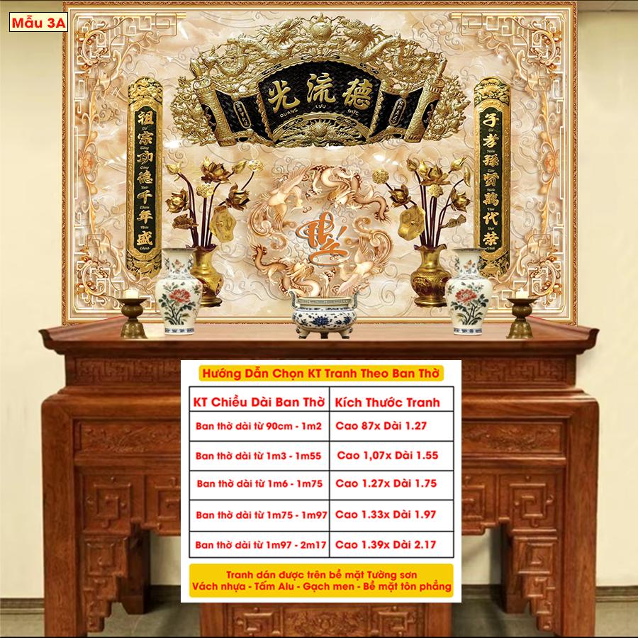Tranh Lụa Dán Tường Phòng Thờ Cao Cấp 4 – In Sắc Nét – Tặng Keo Dán, Giá Tận Xưởng - Mẫu 1C