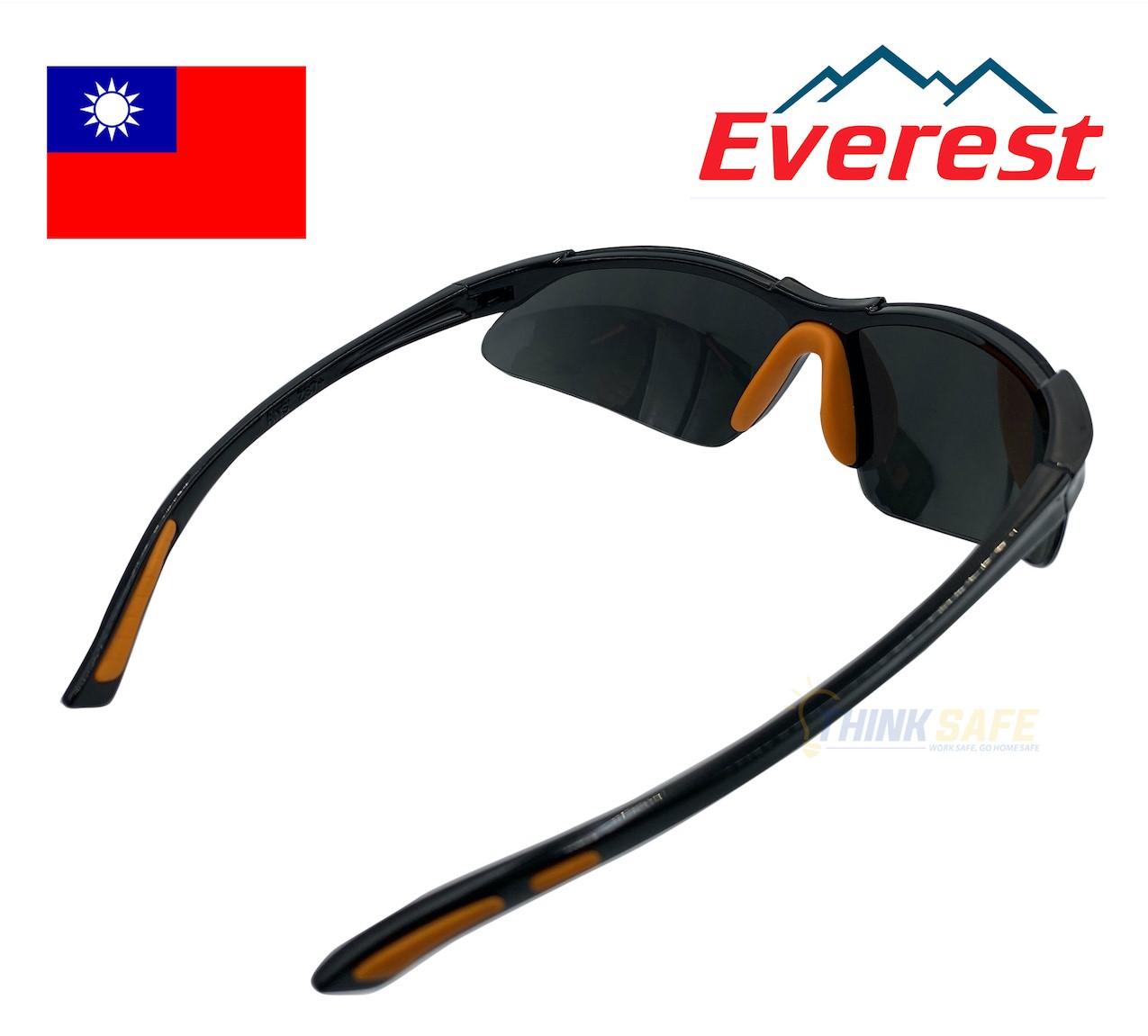 Kính bảo hộ Everest EV304 Kính chống bụi chống tia UV, mắt kính chống bám hơi nước, chống trầy xước, dùng lao động, đi xe máy - EV304 Smoke Mirror Anti Frog