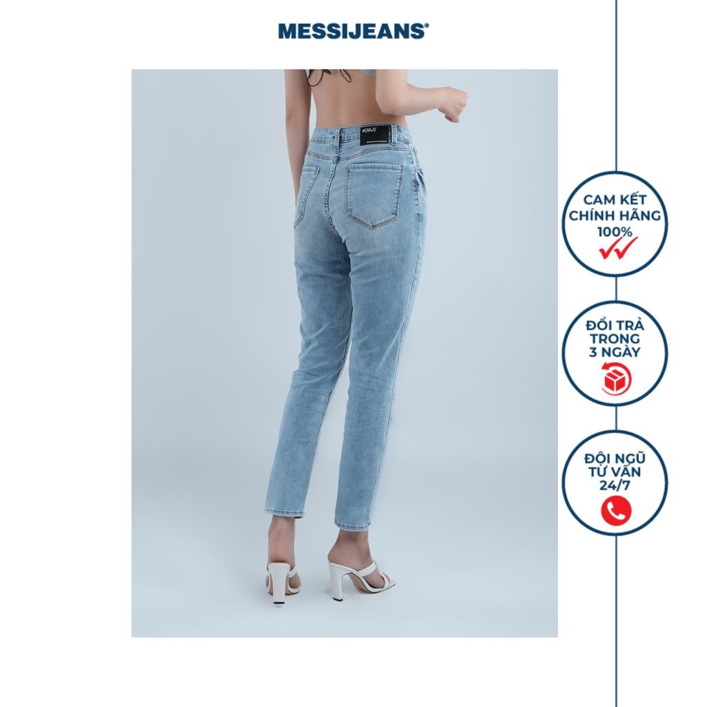 Quần jeans nữ ống ôm dài 9 tấc MESSI WJF0154-21