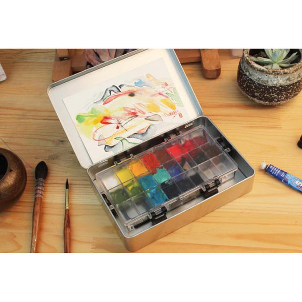 Durable Watercolor Box Palette Paint Case for Gouache Storage