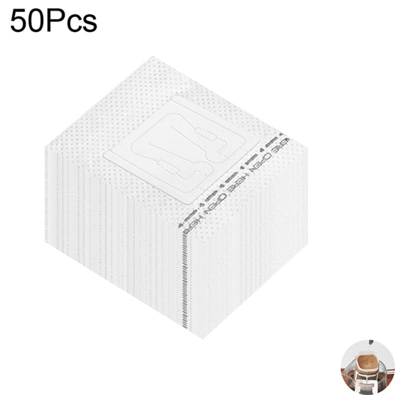 Bộ 50 Cà Phê Túi Giấy Lọc Dùng Một Lần Nhỏ Giọt Cà Phê Túi Treo Tai Cà Phê Espresso Phụ Kiện Trà Dụng Cụ