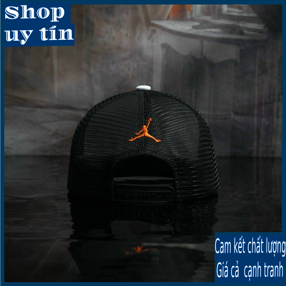 Freeship -  MŨ/NÓN KẾT LƯỠI TRAI SNAPBACK JD TRẮNG PHỐI CAM THỜI TRANG NAM NỮ CAO CẤP