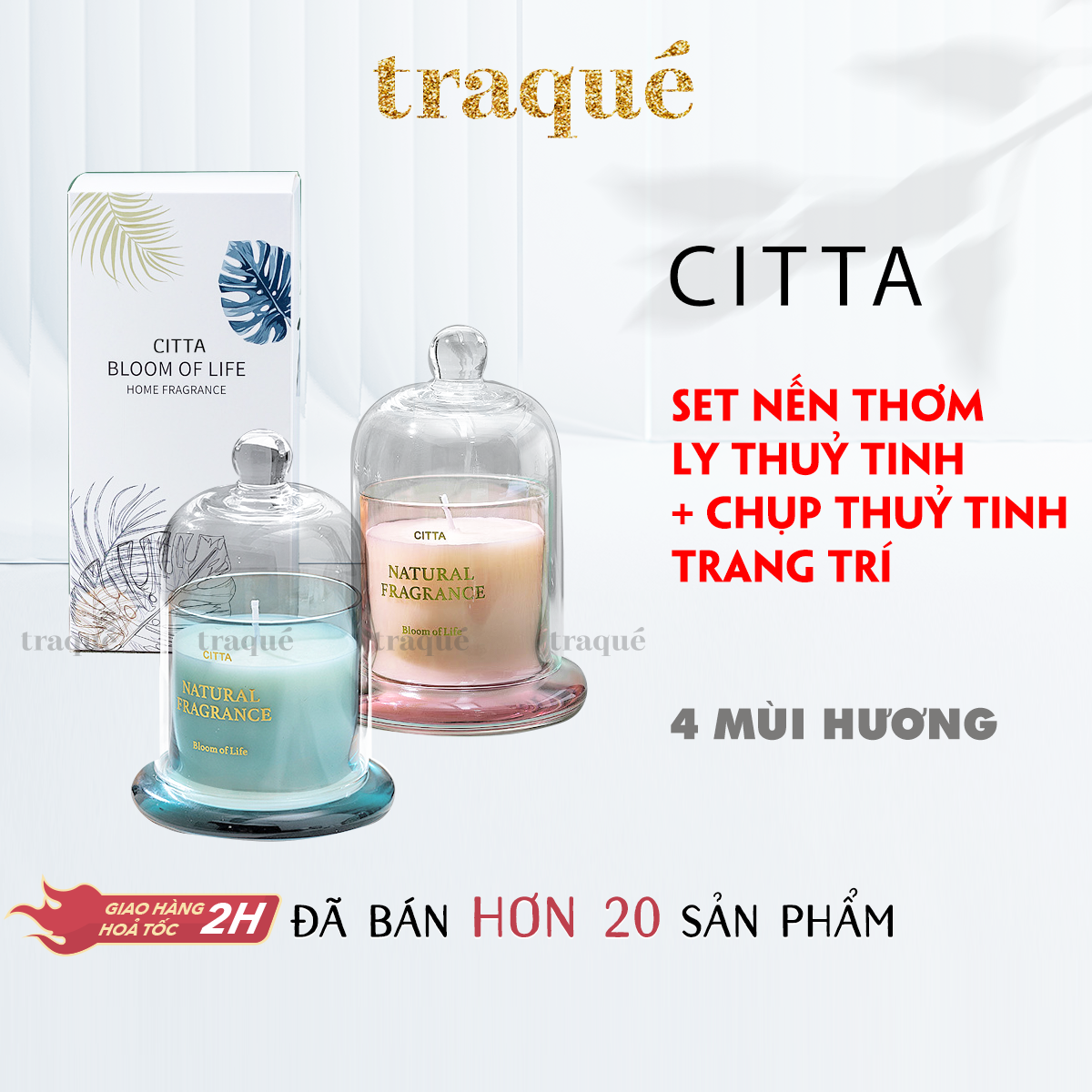 Nến thơm ly thuỷ tinh - chụp thuỷ tinh - trang trí phòng khách và làm quà tặng