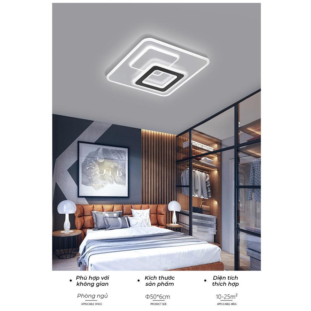 Đèn ốp trần thông minh loại đèn trần phòng khách, phòng ngủ, đèn led trang trí đổi màu với 3 chế độ có điều khiển từ xa