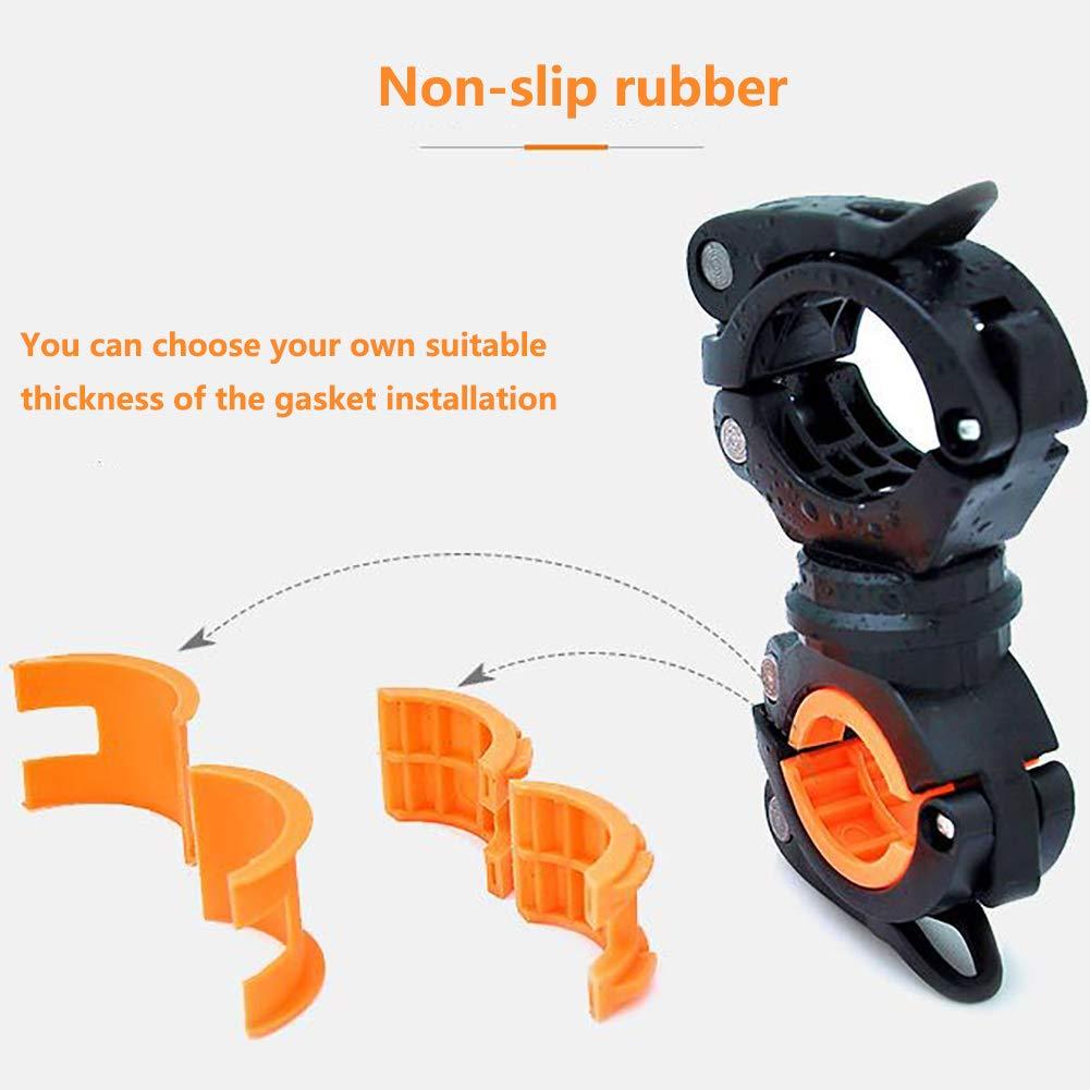 Phụ kiện chiếu sáng xe đạp, hỗ trợ ánh sáng xe đạp, hỗ trợ ánh sáng quay 360 ° - Cài đặt clip tay cầm phổ quát. Bike nhíp pocket đèn clip của tay lái.