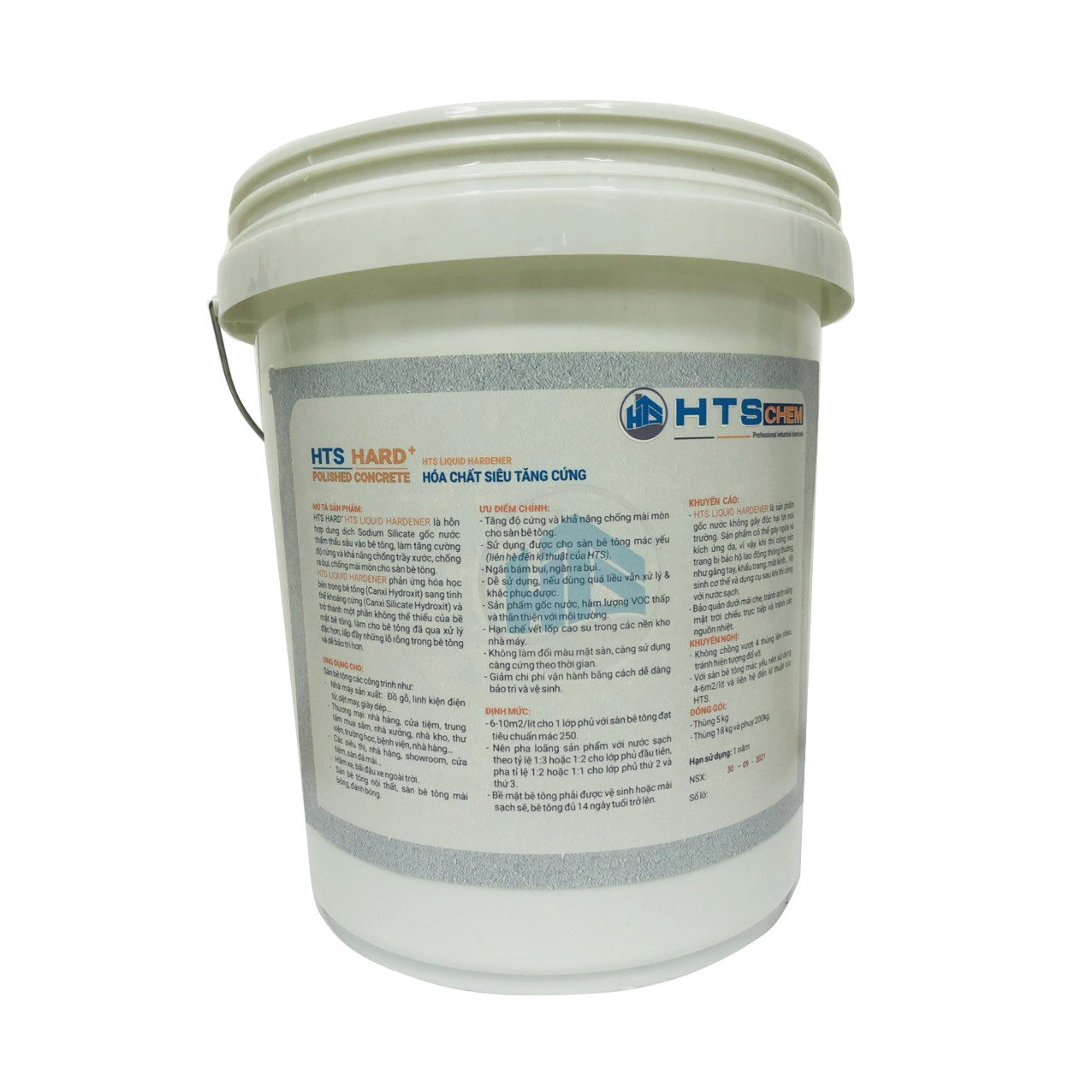 Hoá Chất Tăng Cứng Sàn Liquid Hardener HTS HARD+ thùng nhỏ 6Kg - Thi công 40m2 sàn