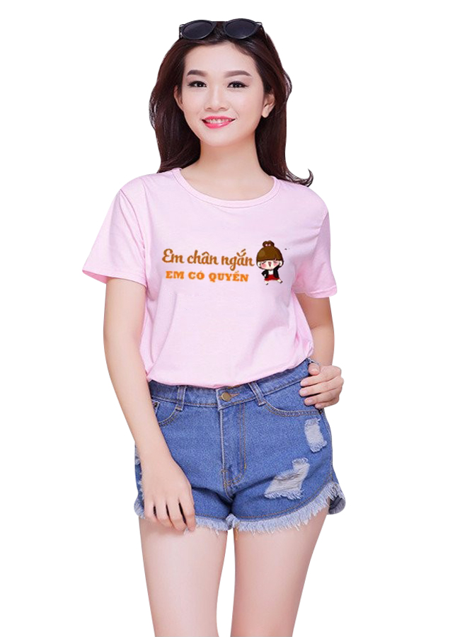Áo Thun Nữ Hạnh Phúc Em Chân Ngắn